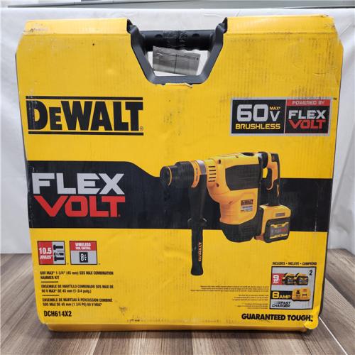 NEW- DEWALT 60V MAX Lithium-Ion Brushless Cordless 1-3/4 SDS MAX Combination Rotary Hammer Kit 9.0 Ah