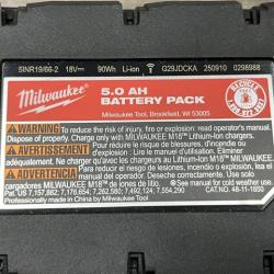 AS-IS Milwaukee 18-Volt Lithium-Ion XC Starter Kit with One 5.0Ah Battery and Charger