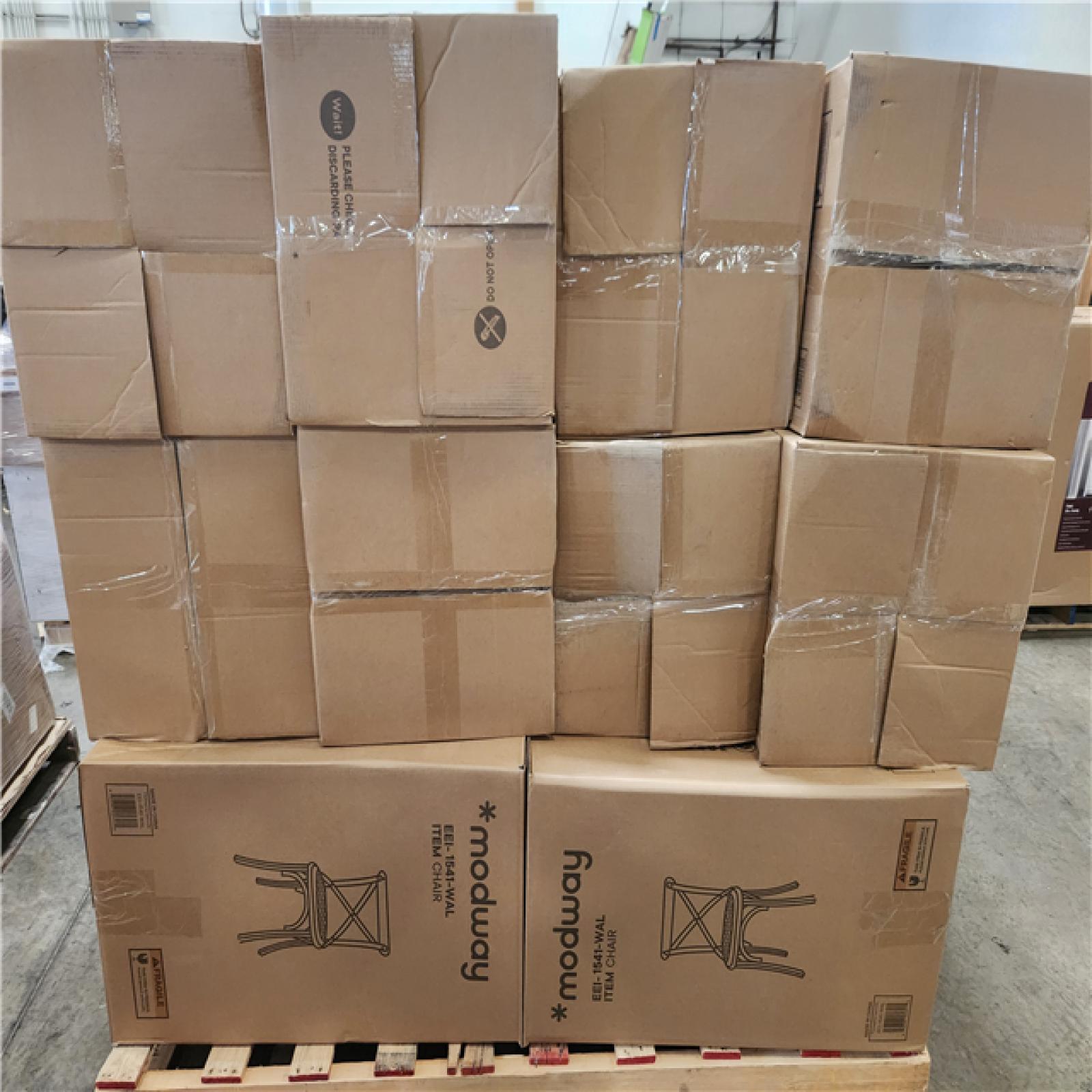 Phoenix NEW MODWAY Gear Walnut Dining Side Chair Pallet (12 Chairs)