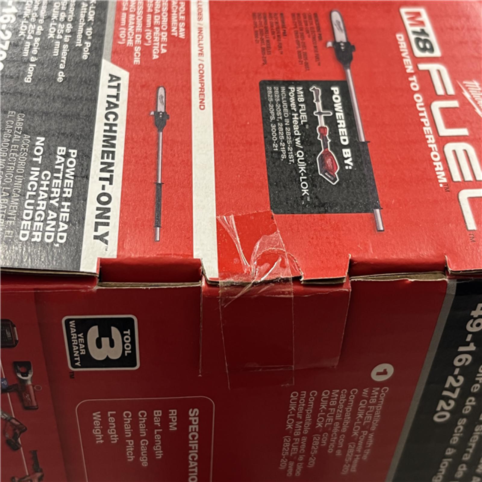 NEW - Milwaukee FUEL QUIK-LOK 10 in. Pole Saw Attachment (Tool-Only)
