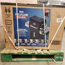Phoenix NEW NINJA FlexFlame Plus 3-Burner Outdoor Cooking BBQ, 5-in-1 Propane and Electric Grill, Smoker, Roaster, Pizza Maker in Black