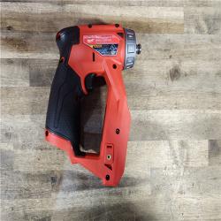 HOUSTON LOCATION - AS-IS Milwaukee M12 FUEL 12V Lithium-Ion Brushless Cordless 4-in-1 Installation 3/8 in. Drill Driver Kit with 4-Tool Heads