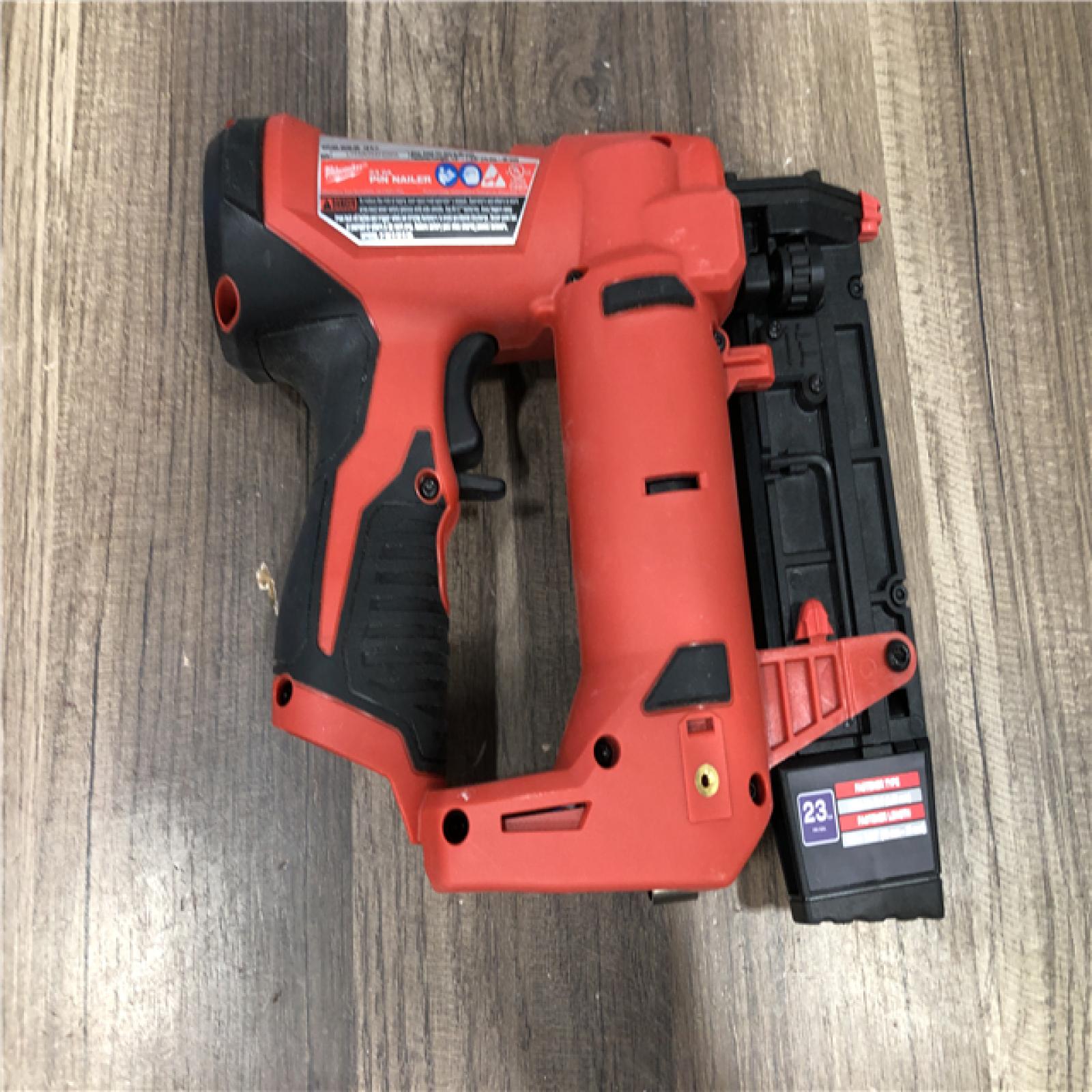 AS-IS Milwaukee 12-Volt 23-Gauge Lithium-Ion Cordless Pin Nailer (Tool-Only)