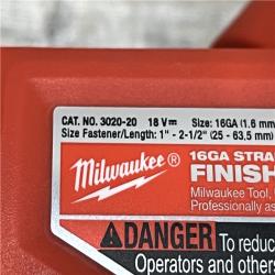 AS-IS Milwaukee FUEL 18-Volt Lithium-Ion Brushless Cordless Gen ll 16-Gauge Straight Finish Nailer (Tool Only)