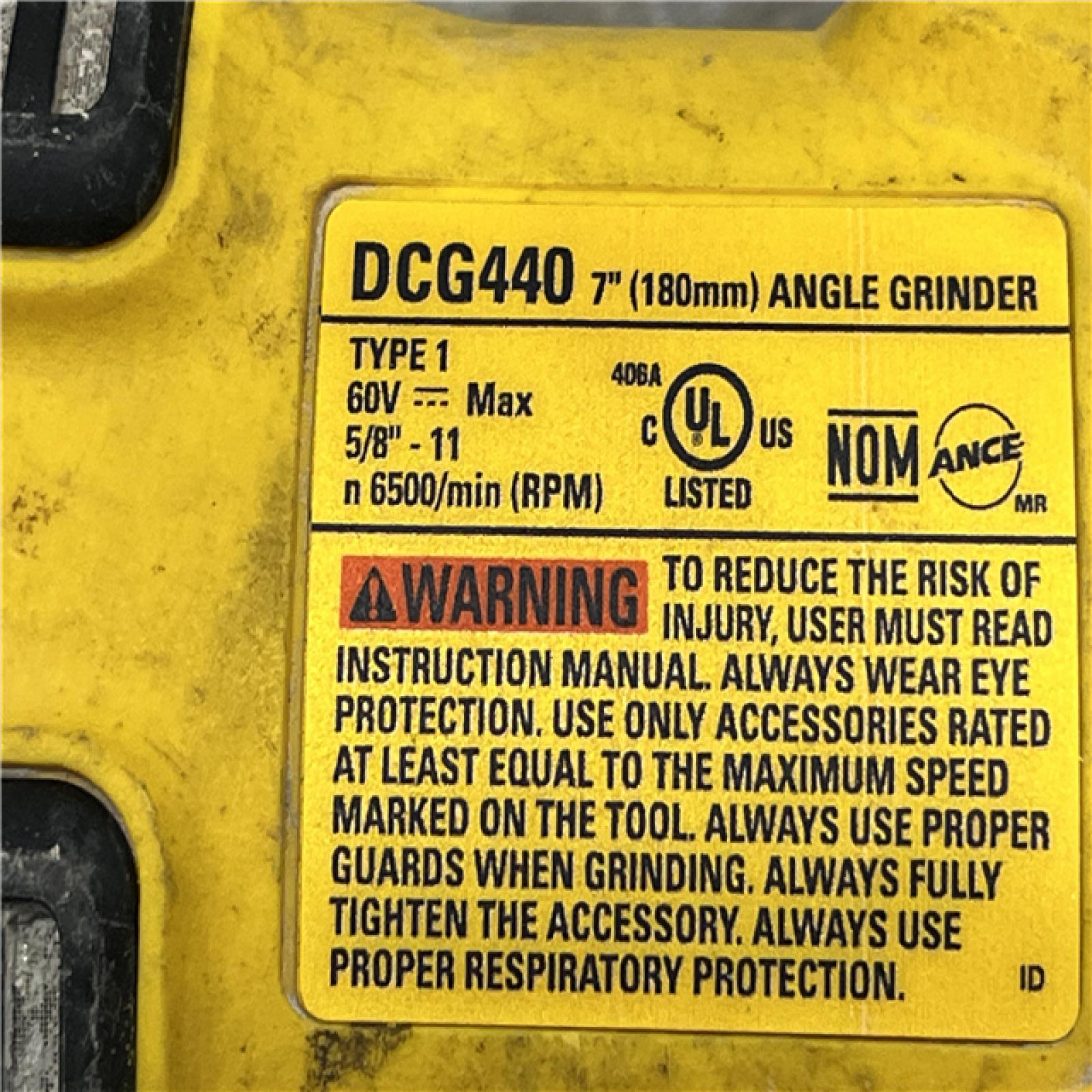 AS-IS DEWALT FLEXVOLT 60V Cordless 7 in. Angle Grinder (Tool-Only)