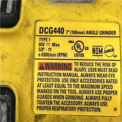 AS-IS DEWALT FLEXVOLT 60V Cordless 7 in. Angle Grinder (Tool-Only)