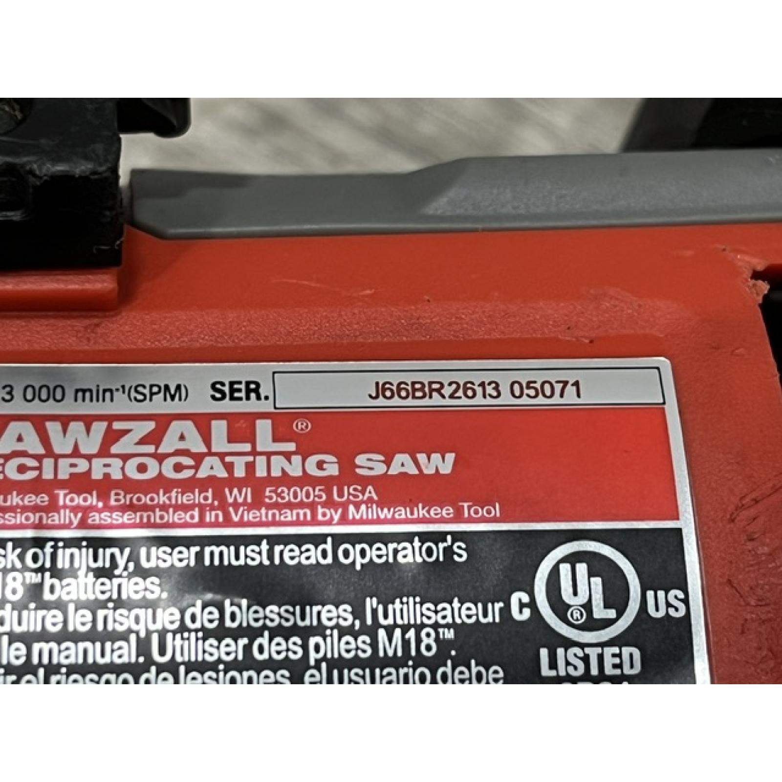 AS-IS Milwaukee FUEL 18V Lithium-Ion Brushless Cordless Super SAWZALL Orbital Reciprocating Saw (Tool-Only)