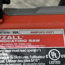 AS-IS Milwaukee FUEL 18V Lithium-Ion Brushless Cordless Super SAWZALL Orbital Reciprocating Saw (Tool-Only)