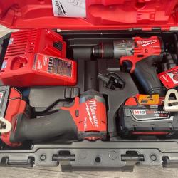 AS-IS Milwaukee FUEL 18V Lithium-Ion Brushless Cordless Hammer Drill and Impact Driver Combo Kit