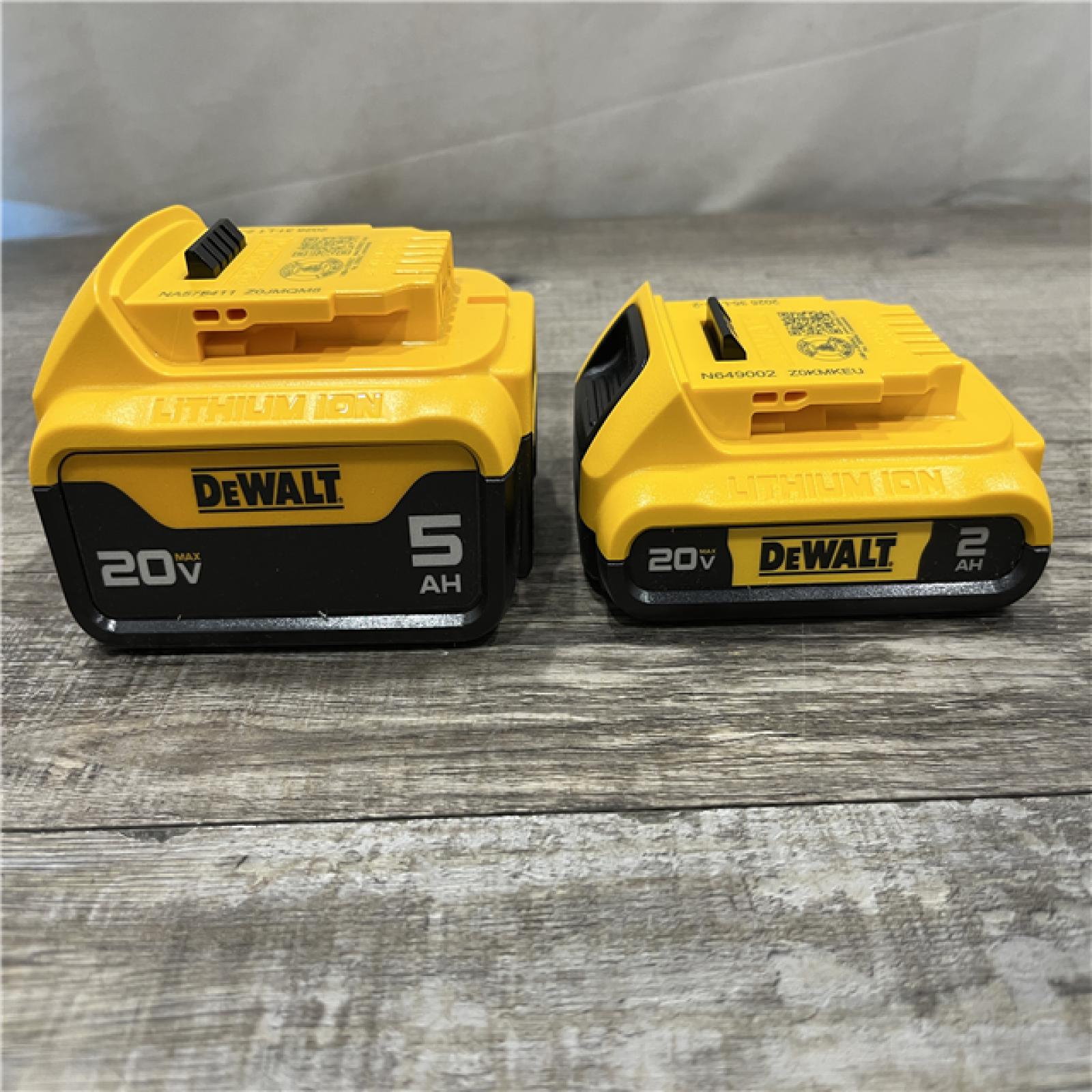 AS-IS DEWALT 20V MAX Lithium-Ion Battery Kit with 5.0Ah and 2.0Ah Battery and Charger