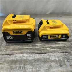 AS-IS DEWALT 20V MAX Lithium-Ion Battery Kit with 5.0Ah and 2.0Ah Battery and Charger