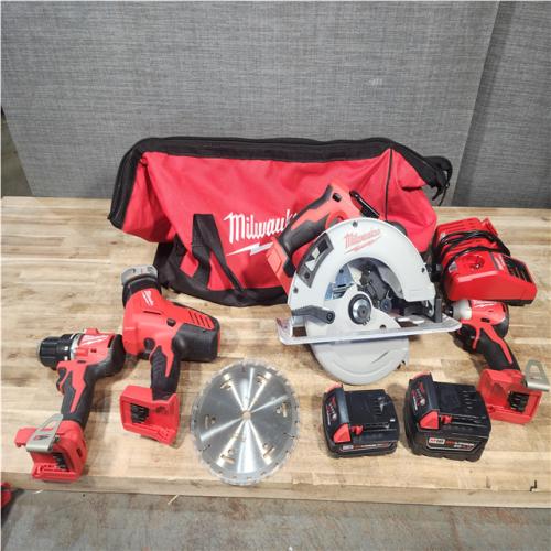 Houston Location AS-IS Milwaukee Circular Saw and Drill and Impact and Hackzall and Batteries QTY/2 with Charger