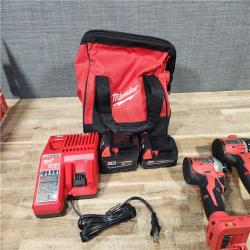HOUSTON LOCATION - AS - IS Milwaukee 18-Volt Lithium-Ion Brushless Cordless Compact Hammer Drill/Impact Combo Kit