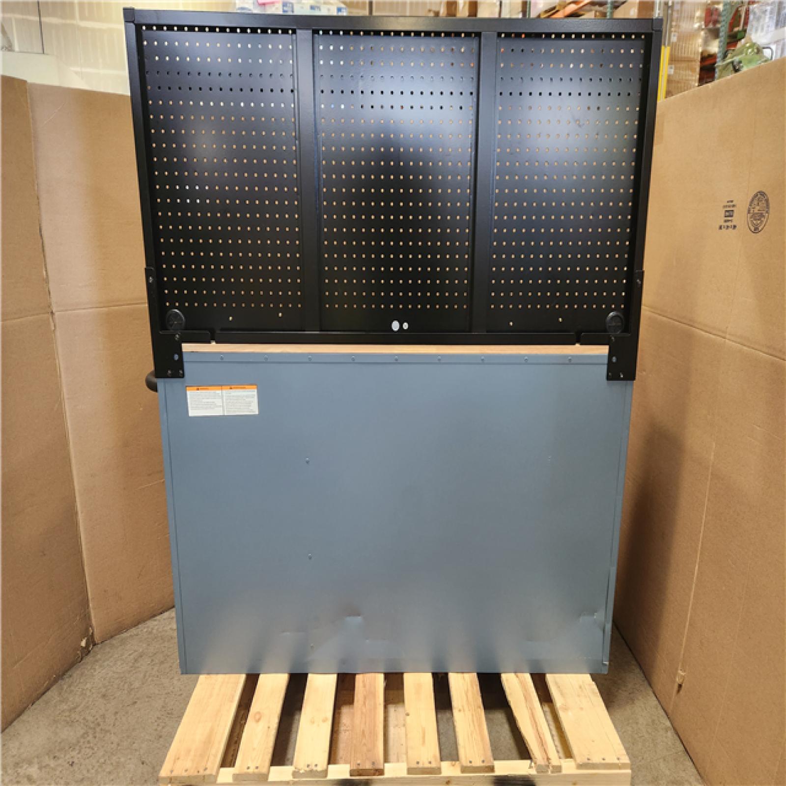 Phoenix LIKE NEW Husky Standard-Duty 52 in. W 10-Drawer Matte Cadet Gray Mobile Workbench Cabinet with Solid Wood Top With Modular Board)