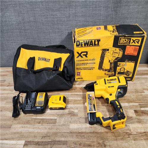 HOUSTON LOCATION - AS-IS DEWALT 20V MAX XR Lithium-Ion Cordless 18-Gauge Narrow Crown Stapler Kit