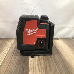 AS-IS Milwaukee Green 100 ft. Cross Line and Plumb Points Rechargeable Laser Level