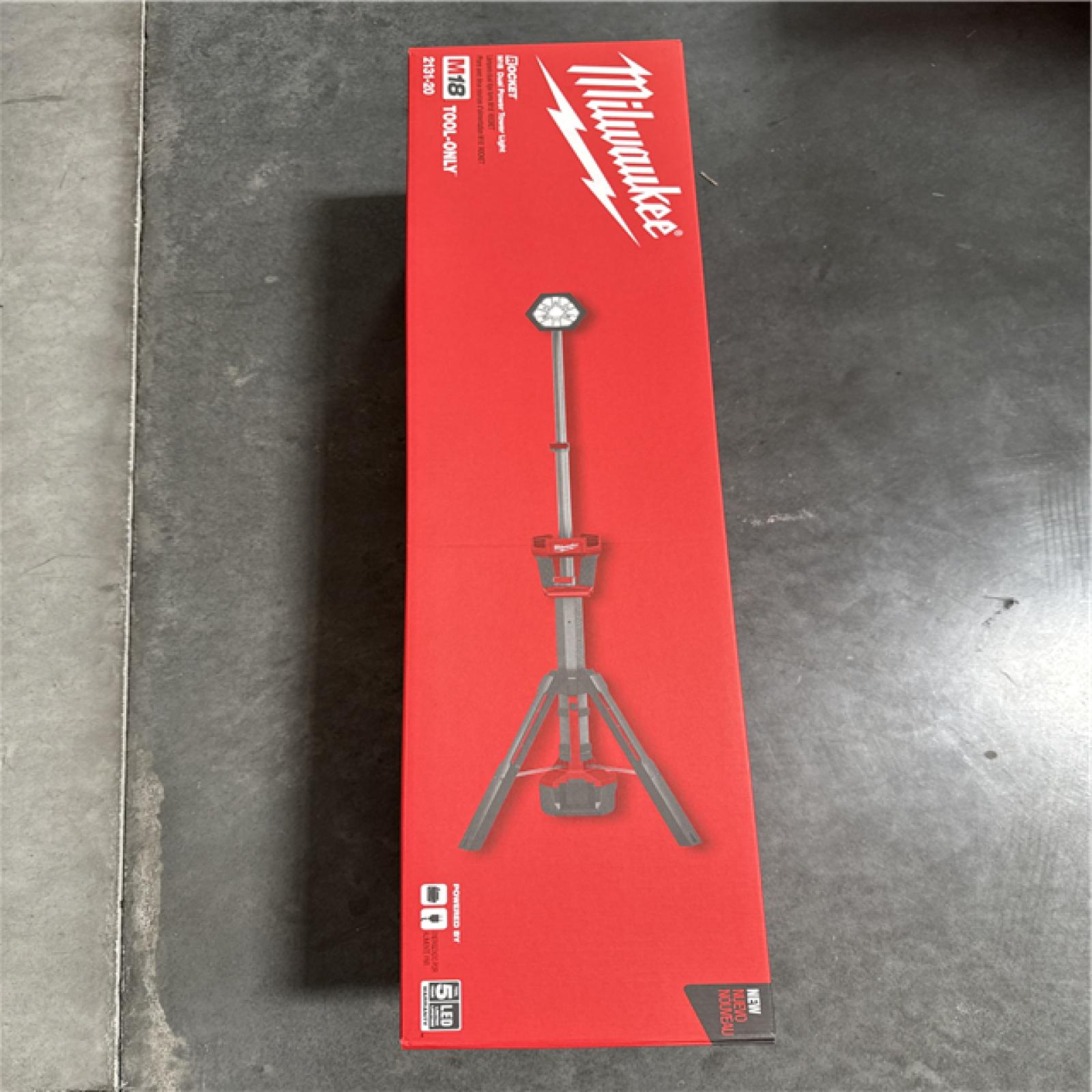 California NEW/Sealed Box Milwaukee Rocket M18 Dual Power Tower Light (Tool Only)