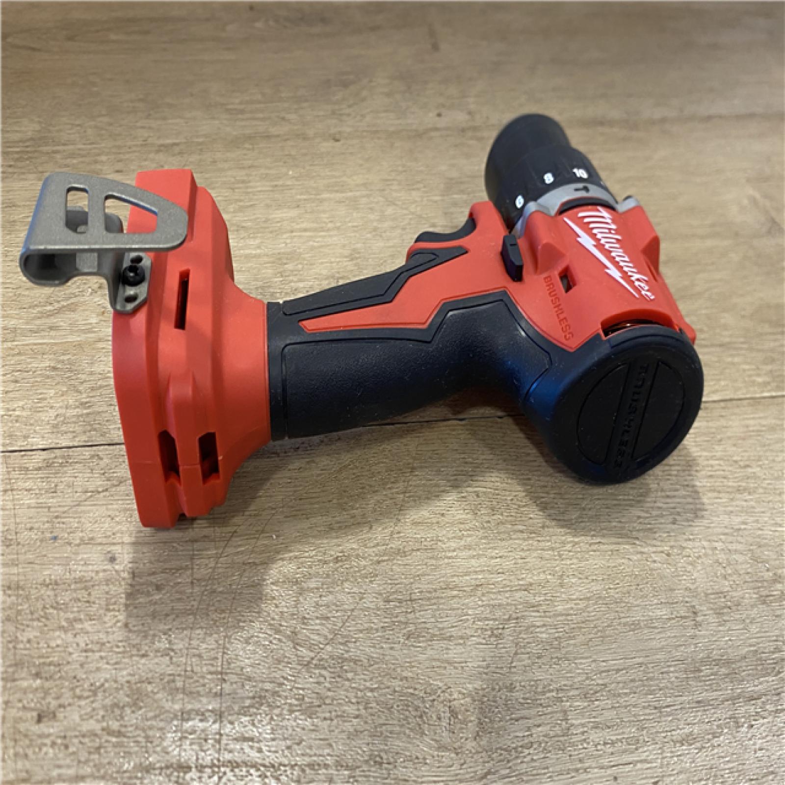 AS-IS Milwaukee 18V Lithium-Ion Brushless Cordless 1/2 in. Compact Hammer Drill/Driver (Tool-Only)