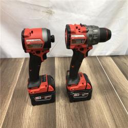 AS-IS Milwaukee FUEL 18V Lithium-Ion Brushless Cordless Hammer Drill and Impact Driver Combo Kit