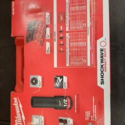 Phoenix NEW Milwaukee SHOCKWAVE 3/8 in. Drive SAE and Metric 6 Point Impact Socket Set (43-Piece) (SEALED)