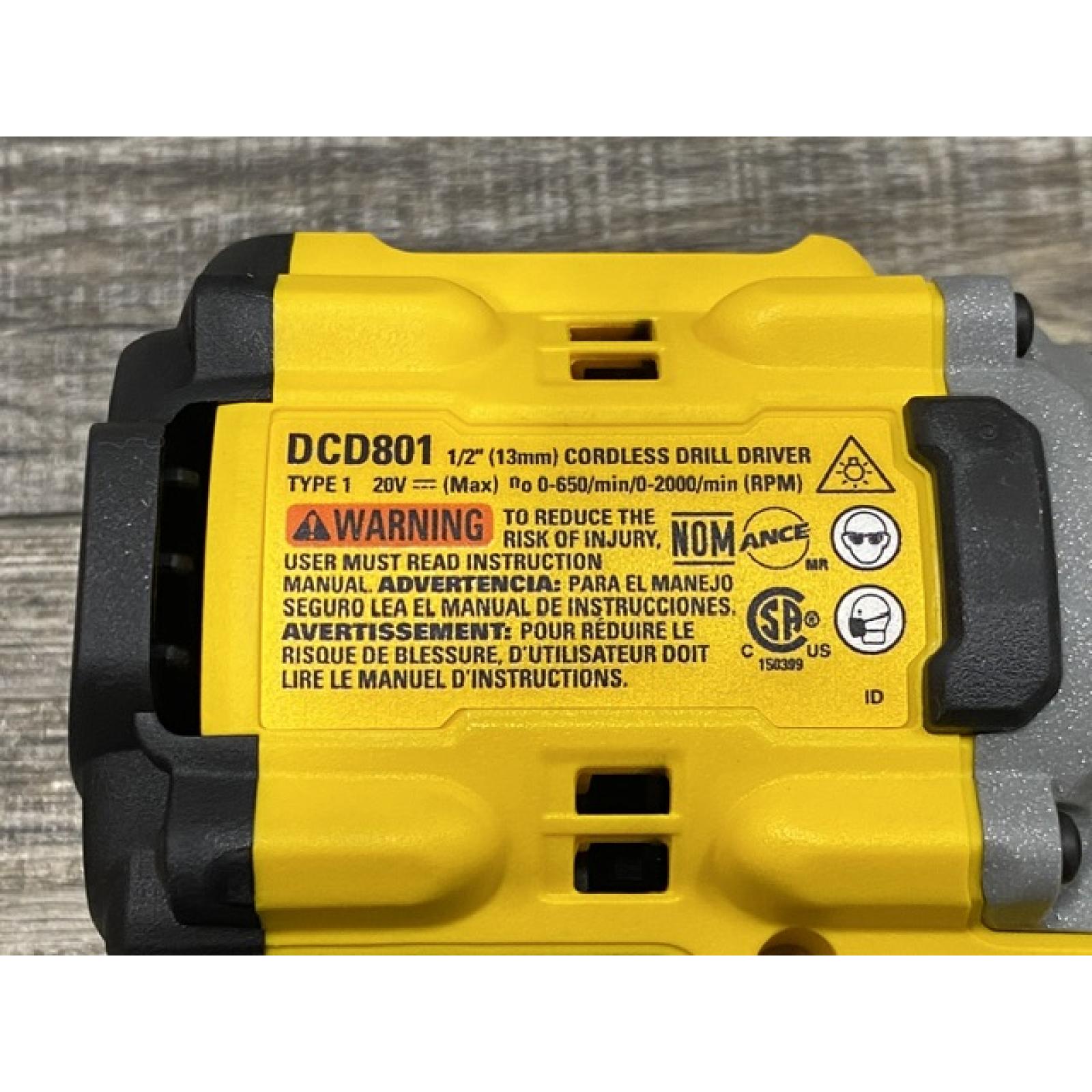 AS-IS DEWALT 20V XR Lithium-Ion Cordless Brushless 1/2 in. Drill/Driver Kit