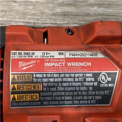 AS-IS Milwaukee FUEL 12V Li-Ion Brushless Cordless Stubby 3/8 in. Impact Wrench Kit W/(1) 5.0 Ah High Output Battery