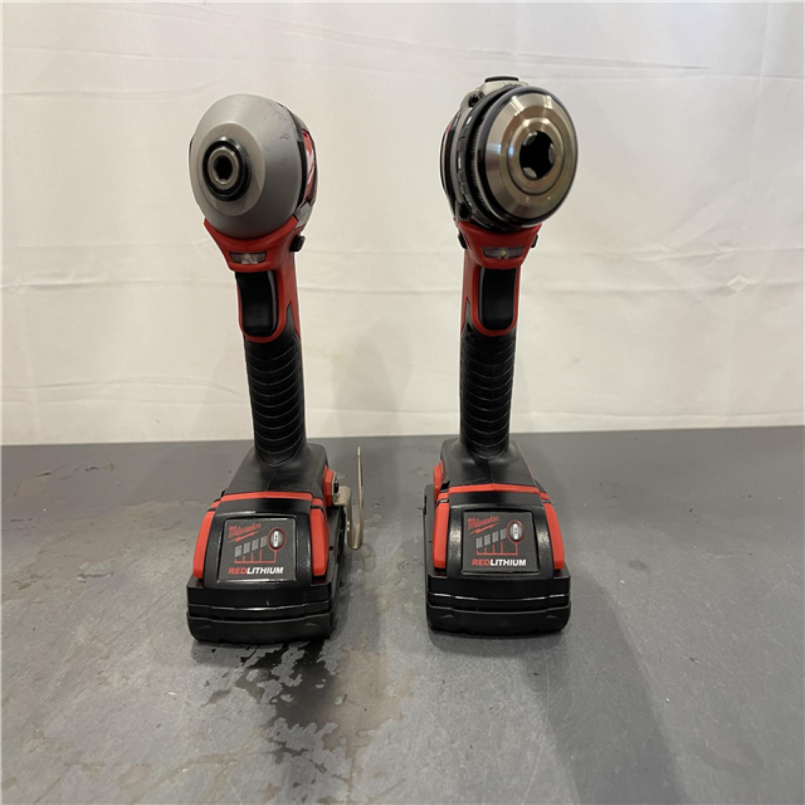 AS-IS - Milwaukee M18 18V Lithium-Ion Cordless Drill Driver/Impact Driver Combo Kit