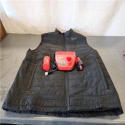 AS-IS- Milwaukee Men's X-Large 12-Volt Lithium-Ion Cordless Axis Black Heated Vest Kit