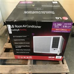 California NEW LG 12,200 BTU 230/208V Window Air Conditioner Cools 570 Sq. Ft. With Heater And Wi-Fi Enabled