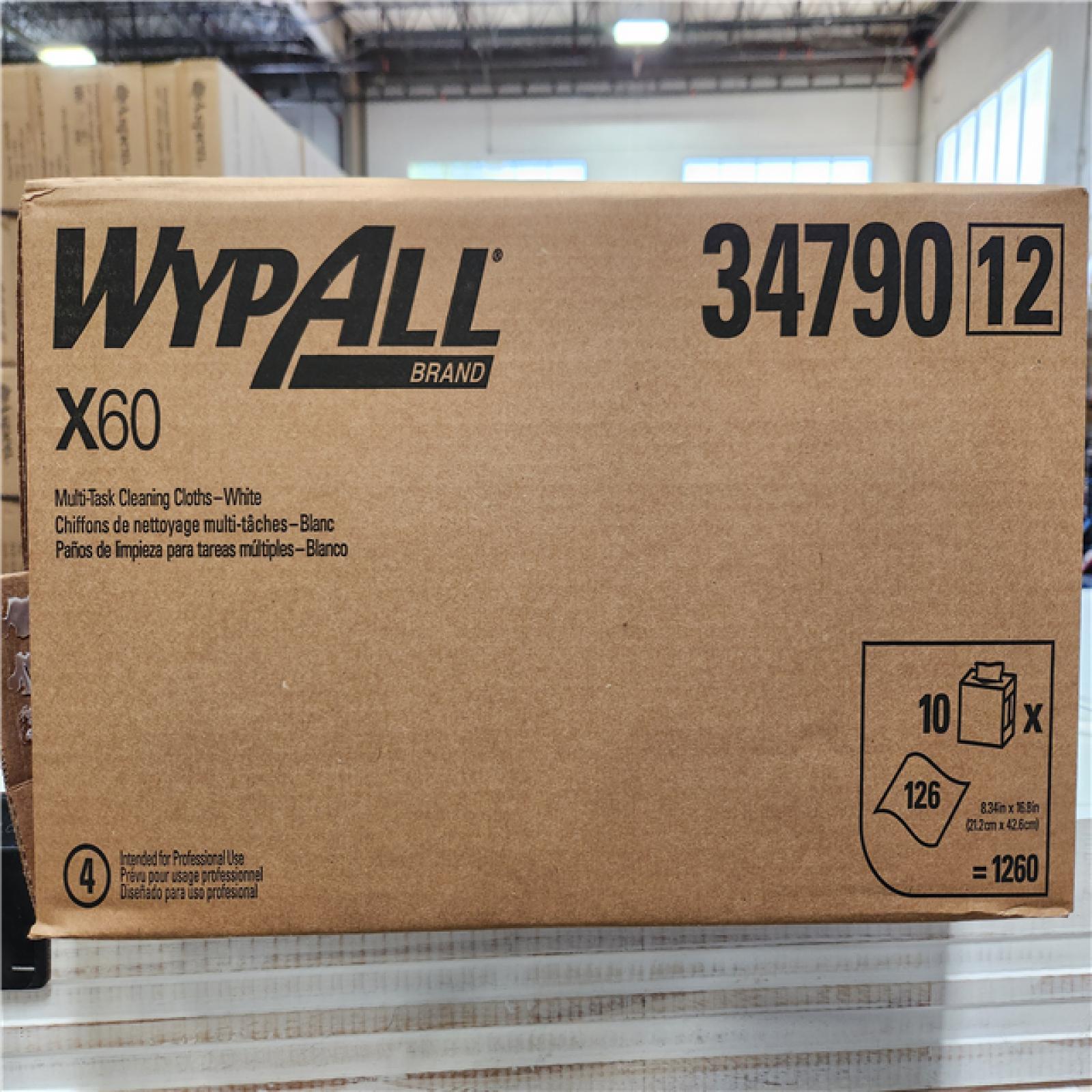 Phoenix Location NEW Kimberly Clark 34790 Wypall X60 Absorbent Cloths, White, 10/Boxes Pallet (28-Cases)