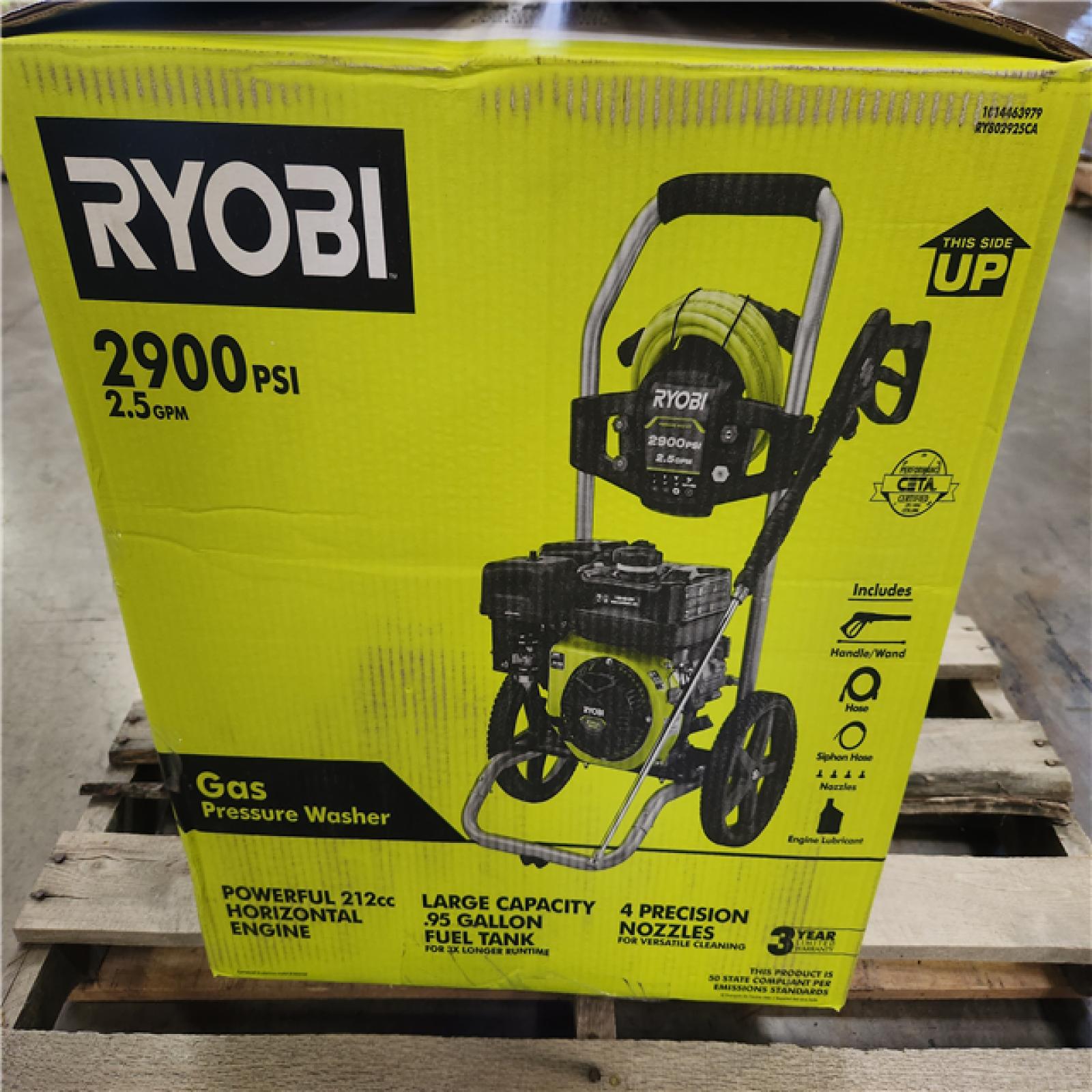 Phoenix RYOBI 2900 PSI 2.5 GPM Cold Water Gas Pressure Washer with 212cc Carb Compliant Engine