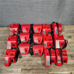 HOUSTON LOCATION - AS-IS MILWAUKEE BATTERY CHARGER PACK QTY - 15