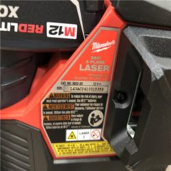 AS-IS Milwaukee 12-Volt Lithium-Ion Cordless Green 250 ft. 3-Plane Laser Level Kit
