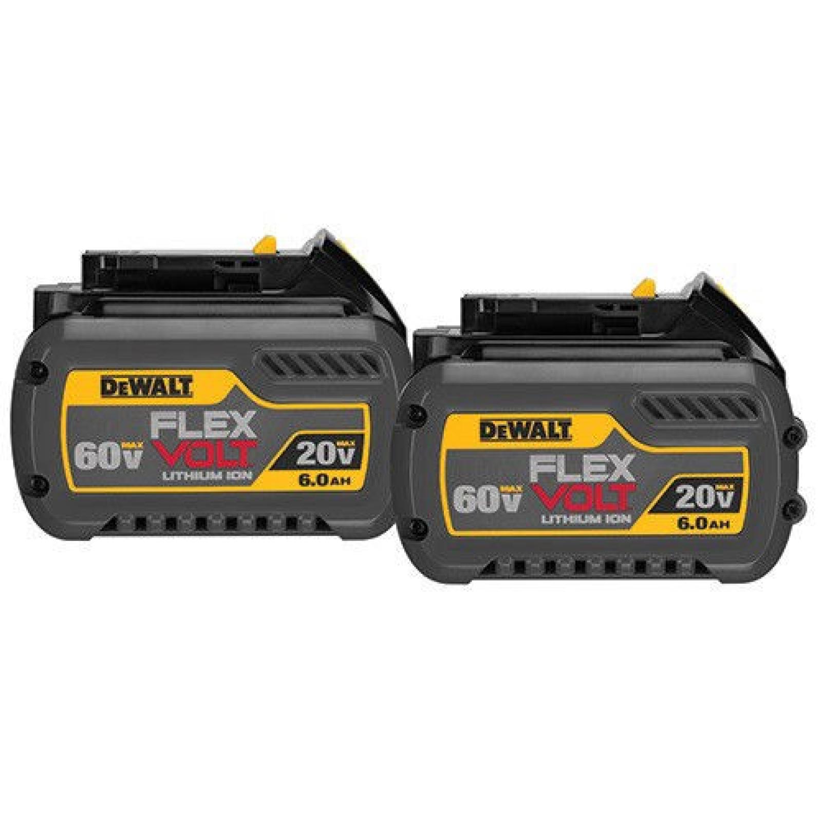 NEW - DEWALT FLEXVOLT 20V/60V MAX Lithium-Ion 6.0Ah Battery Pack (2 Pack)