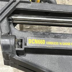 AS-IS DEWALT 20V MAX XR 16-Gauge Electric Cordless Angled Finishing Nailer Kit