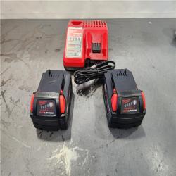 AS-IS- Milwaukee M18 18-Volt Lithium-Ion XC Starter Kit with Two 5.0Ah Batteries and Charger