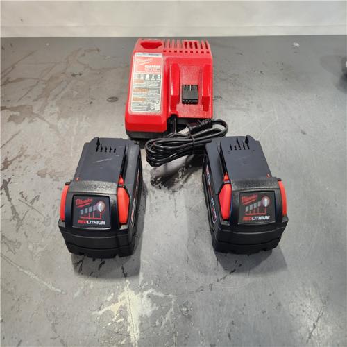 AS-IS- Milwaukee M18 18-Volt Lithium-Ion XC Starter Kit with Two 5.0Ah Batteries and Charger