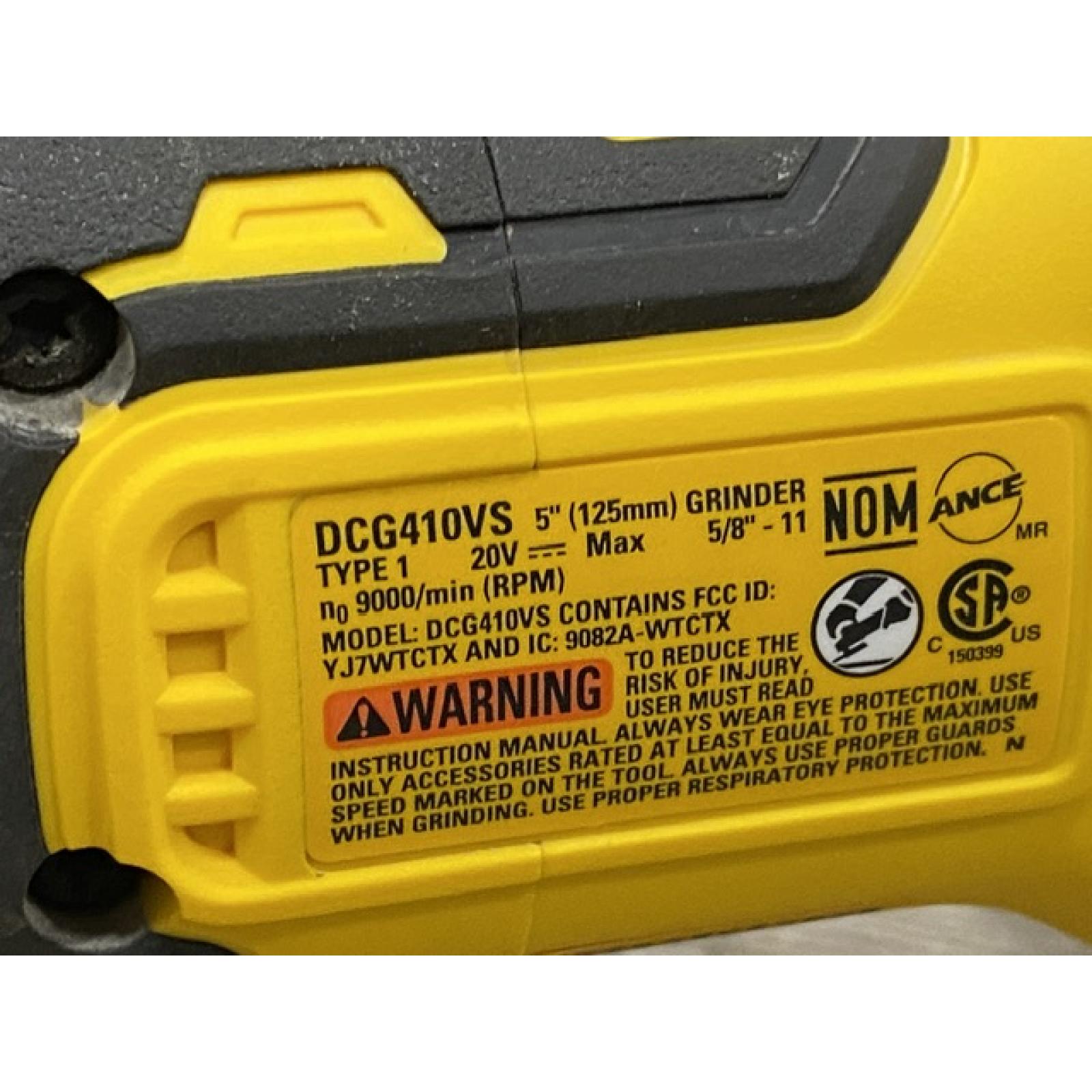 AS-IS DEWALT 20V XR Cordless 4-1/2. in. to 5 in. Variable Speed Angle Grinder (Tool Only)