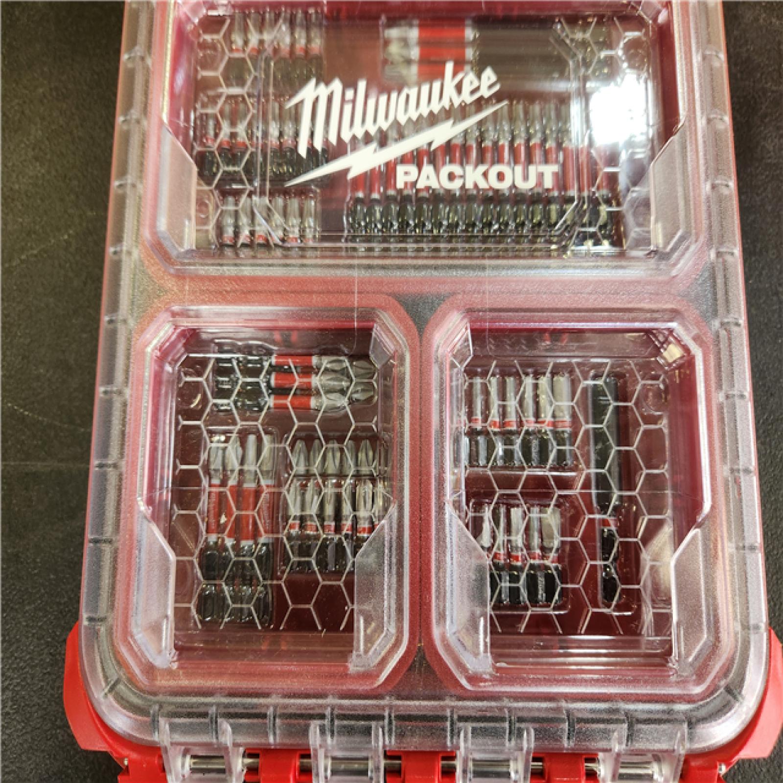 Phoenix NEW Milwaukee SHOCKWAVE Impact Duty Alloy Steel Screw Driver Bit Set with PACKOUT Case (100-Piece)