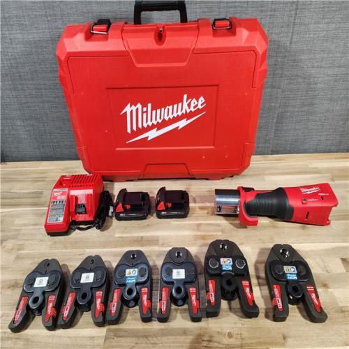 HOUSTON LOCATION - AS-IS (APPEARS LIKE NEW) Milwaukee 2922-22M M18 FORCE LOGIC Press Tool Kit W/ One-Key with 1/4 -7/8 Streamline ACR Jaws