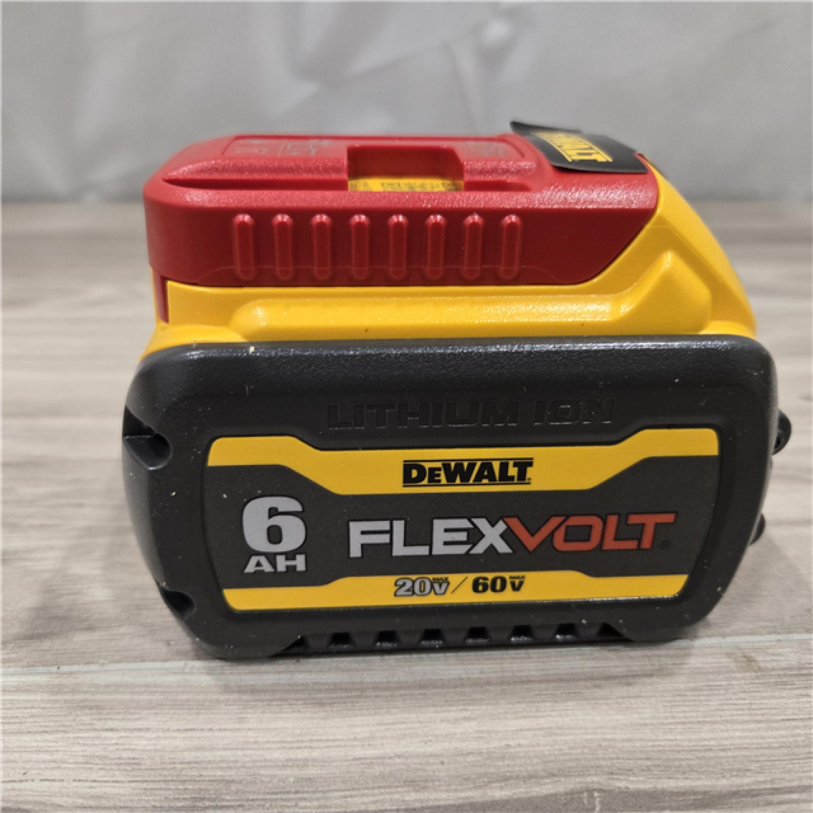 AS-IS DEWALT FLEXVOLT 20V/60V MAX Lithium-Ion 6.0Ah Battery Pack with 6 Amp Output Charger