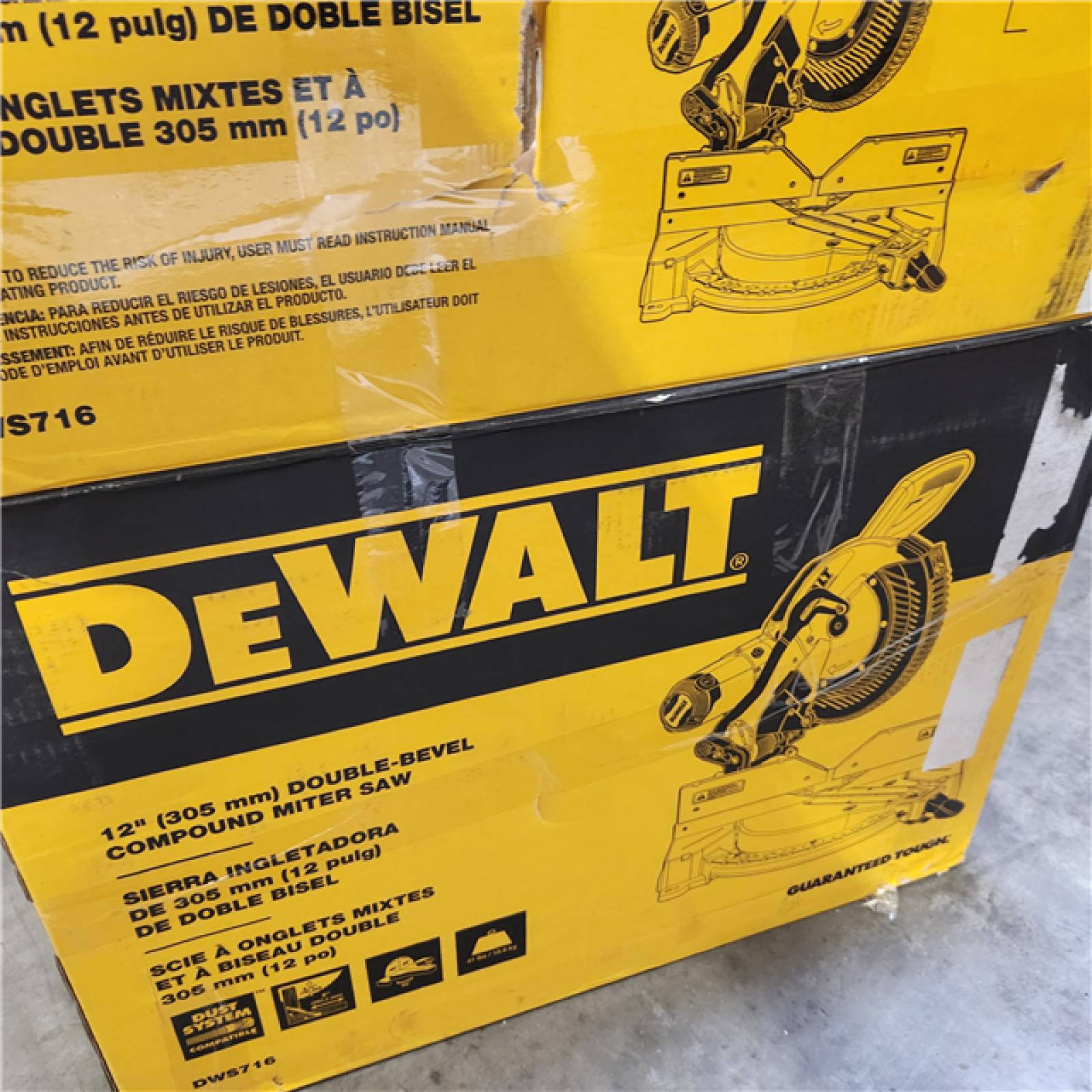 As-Is- DEWALT 12 in. 15 Amp Compound Double Bevel Miter Saw