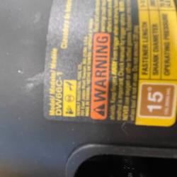 AS-IS DEWALT DW66C-1 2-1/2 Inch 15 Degree Coil Siding and Fencing Nailer