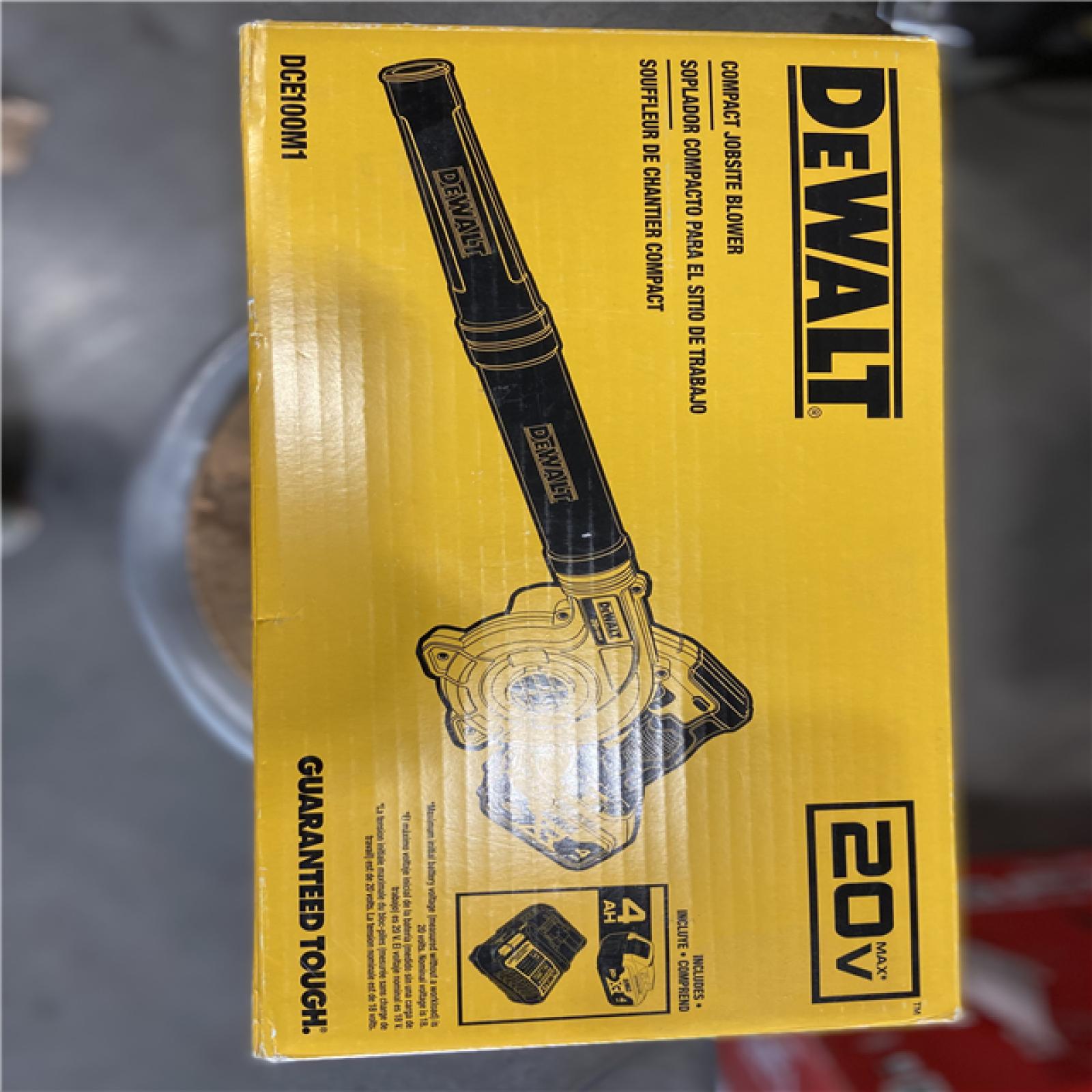 NEW! - DEWALT 20V MAX Cordless Compact Jobsite Blower 135 MPH 100 CFM