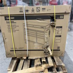 DALLAS LOCATION - Husky 52 in. W x 25 in. D Standard Duty 9-Drawer Mobile Workbench Tool Chest with Solid Wood Top in Gloss Black