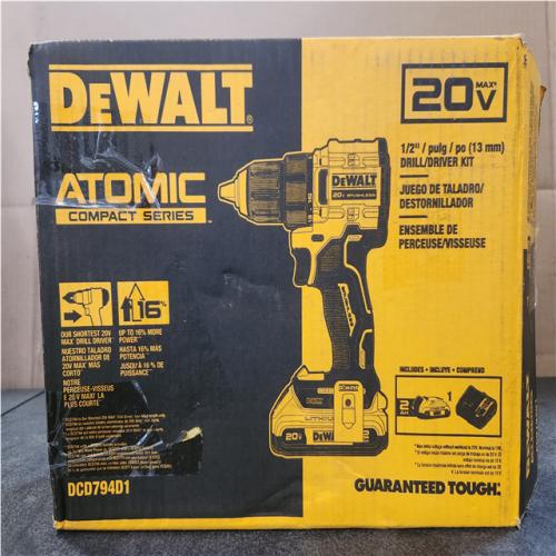Phoenix NEW DEWALT Atomic 20V Lithium-Ion Cordless Compact 1/2 in. Drill/Driver Kit with 2.0Ah Battery and Charger