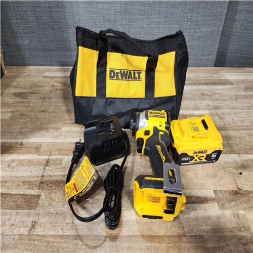 Houston Location AS-IS DEWALT ATOMIC 20V MAX Lithium-Ion Cordless 1/4 in. Brushless Impact Driver Kit