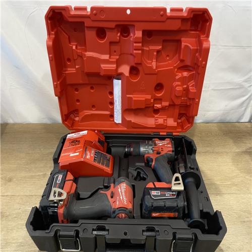 AS-IS Milwaukee FUEL 18V Lithium-Ion Brushless Cordless Hammer Drill and Impact Driver Combo Kit