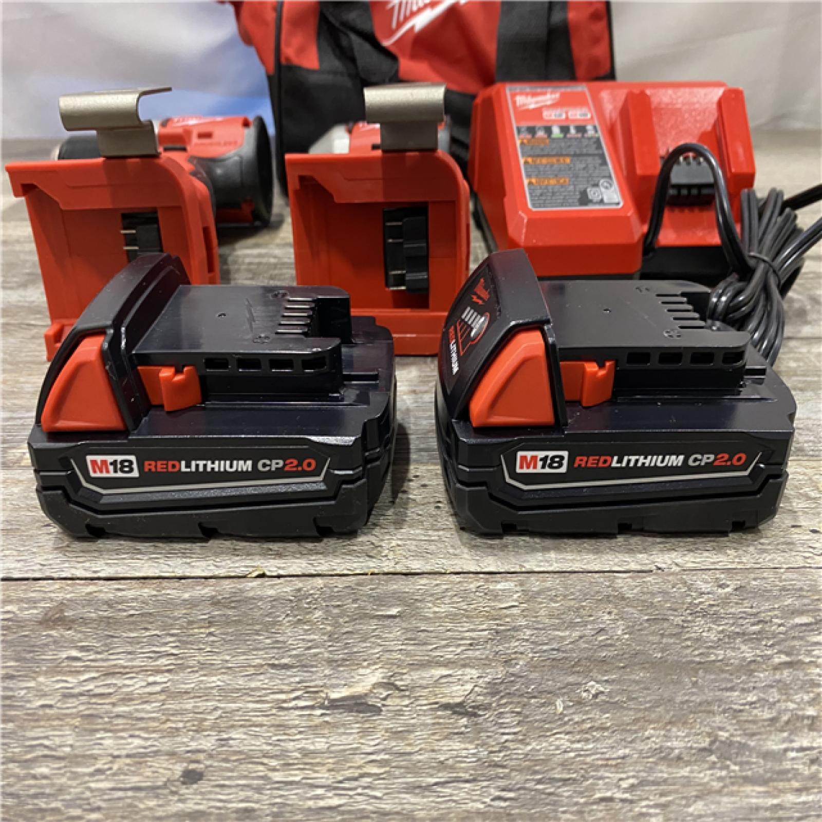 AS-IS Milwaukee 18V Lithium-Ion Brushless Cordless Compact Drill/Impact Combo Kit