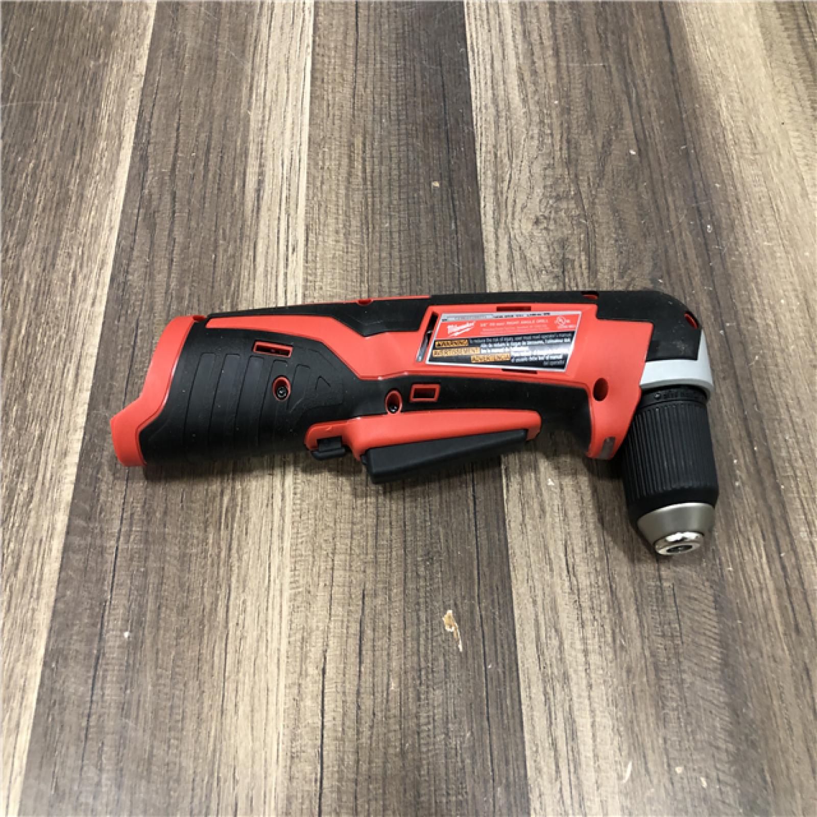 AS-IS Milwaukee M12 12V Lithium-Ion Cordless 3/8 in. Right Angle Drill (Tool-Only)